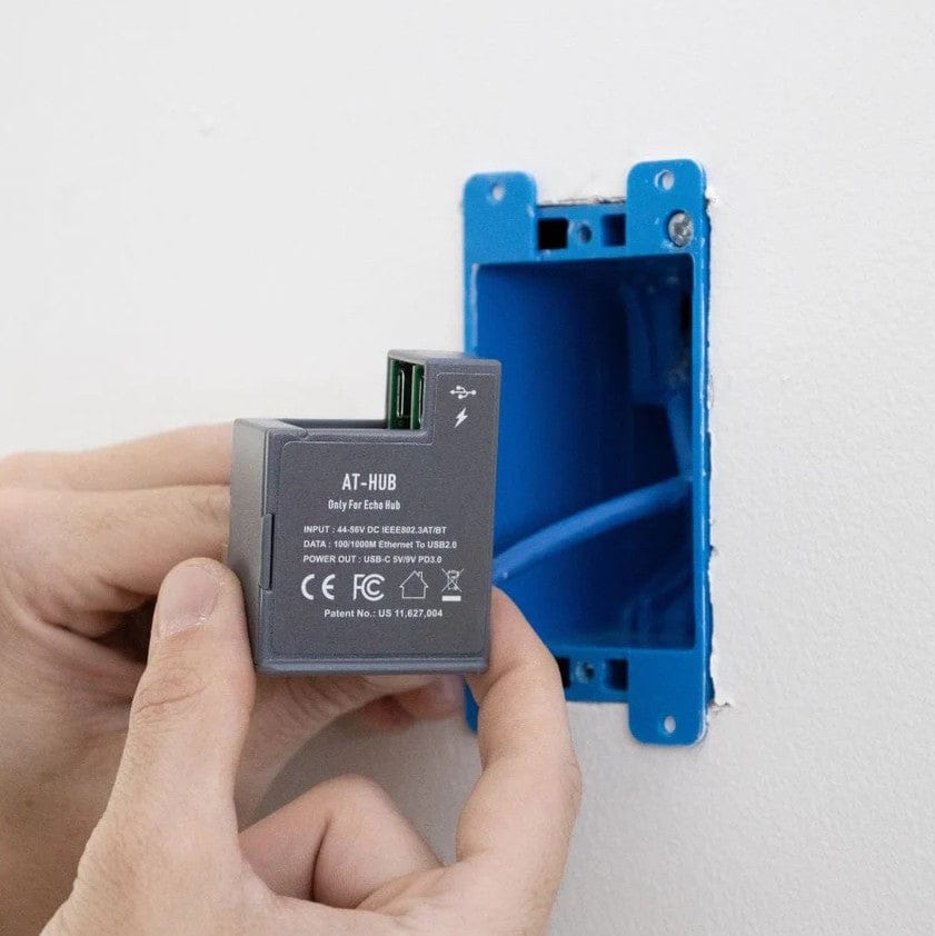 POE Texas Adapter PoE+ to USB-C Power & Data In-Wall Converter – 25W (Designed for Amazon Echo Hub)