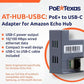 POE Texas Adapter PoE+ to USB-C Power & Data In-Wall Converter – 25W (Designed for Amazon Echo Hub)