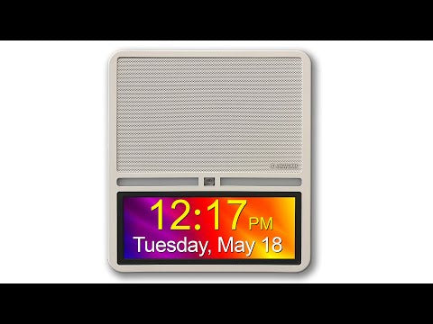 Demonstration of AND IP speaker with HD display showing alerts, paging audio, and flashing RGB bar in real-time.