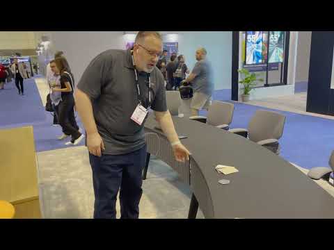Transform your NZ meeting space with the Salamander Arc Table, featuring wireless connectivity, semicircle seating and smart design for clear, inclusive hybrid conferencing.