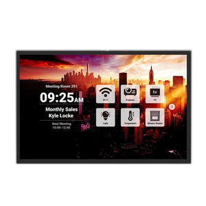 Qbic AV Hardware Qbic Luminen Pro 15" - PoE Room Booking Display with LED Status Lights