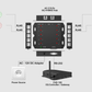 Visual room status display with remote control and clean installation.