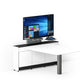 Salamander Designs Table Gloss Warm White Collaboration Table with TV Mount and AV Cabinet