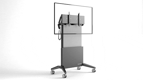 Salamander Designs TV Cart Graphite Electric Lift Mobile Stand