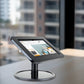 Secure Samsung tablet tabletop mount featuring tamper-resistant design, tilt adjustment, and organised cable management.