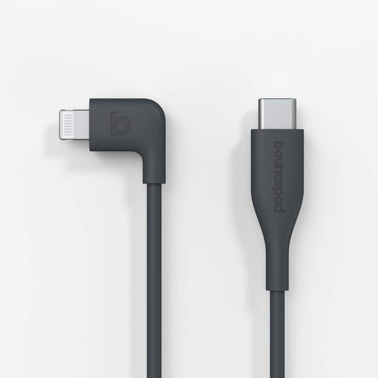 2m Lightning to USB-C Right Angled (MFI Approved) - Black