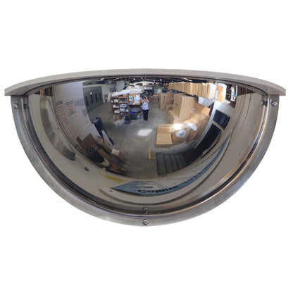 Stainless Steel Indoor Deluxe Half Dome Mirror
