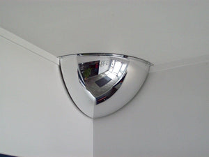 Bennets Security Mirror Anti-Vandal Stainless Steel Mirror 500mm Quarter Dome