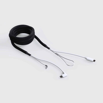 Bouncepad Reinforced 2m USB-C to USB-C Charge Cable - Black (BP-CAB-LCABCCB)
