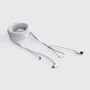 Bouncepad Cables & Power White Reinforced 2m USB-C to USB-A Charge Cable