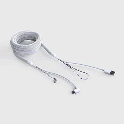 Bouncepad Reinforced 2m USB-C to USB-A Charge Cable - White (BP-CABLCABACW)