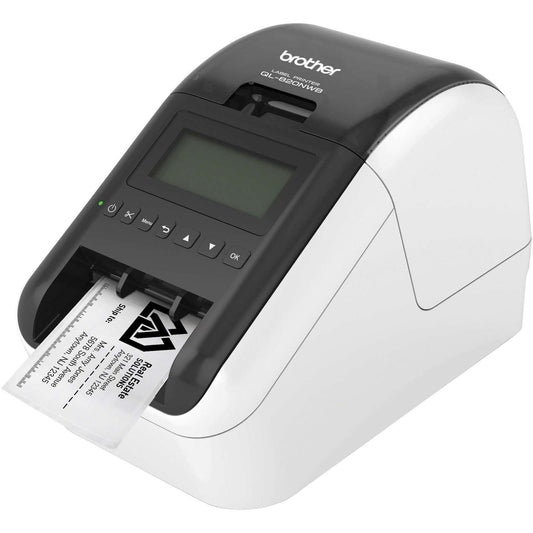 Brother QL820NWB Direct Thermal Printer - Monochrome - Label Print - 1.8 lps Mono - Wireless LAN - Label