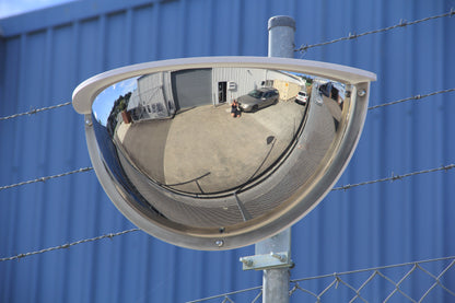 Stainless Steel Outdoor Half Dome Mirror