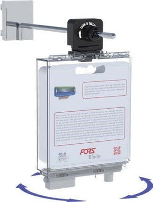 Designed for Fors safer boxes, SpinTag improves product grip and display handling.