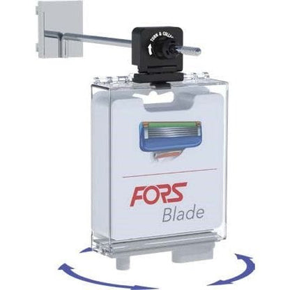 SpinTag adds folding hook functionality to ForsTag safer boxes for secure peg display.