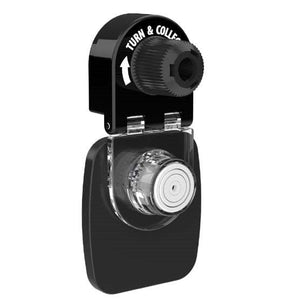 SpinTag accessory for hard tags enhances safety and display with a retractable pin system.