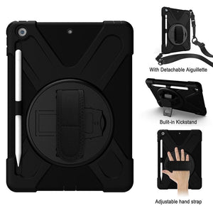 Generic - Grip Case Tablet Case Shoulder and Hand Strap Case - iPad 10.2 7-9th Gen Built-In Screen Protector