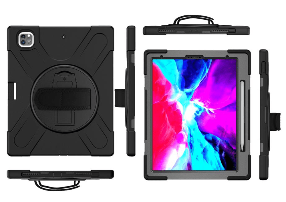 Generic - Grip Case Tablet Case Shoulder and Hand Strap Case - iPad Pro 12.9 4-6th Gen Pen Holder