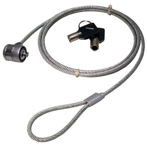 Generic Tether Security cable with barrel lock for Kensington slot