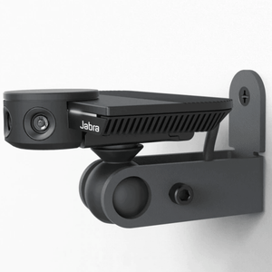 Heckler ADA Camera Mount securing Jabra PanaCast below display for optimal audience view.