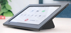 Commercial-grade Heckler Zoom Rooms Console designed with Zoom for reliable iPad-based Zoom Room management.