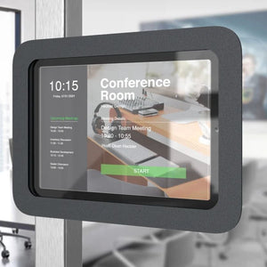 Heckler Side Mount ideal for mullions with recessed glass for secure tablet installation.