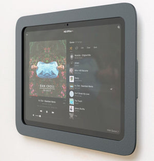 Heckler Wall Mount MX for iPad with slim profile for restaurant delivery, home automation, and visitor registration.