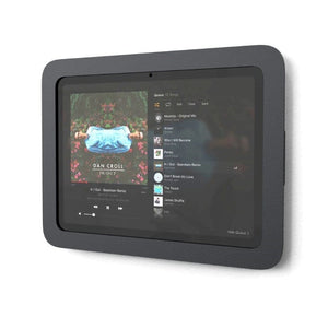 Heckler Wall Mount MX securely holding iPad as a home automation controller or visitor sign-in system.