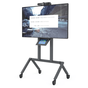 Accessory Device Panel organises computers, power adapters, and cables to speed up Heckler TV Cart deployments.