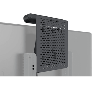 Heckler TV Cart Device Panel accessory allows versatile mounting of cameras and conference equipment above or below your display.