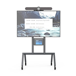 Durable commercial-grade steel AV Cart with scratch-resistant powder coat and easy two-person assembly.