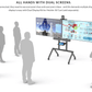 Mobile, durable AV cart with sleek powder-coated steel design for flexible collaboration across workspaces.