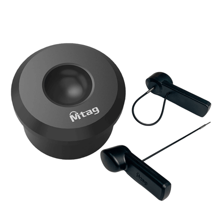 Mitag Lanyard Starter Pack with 100 AM 58KHz security tags for retail theft prevention.
