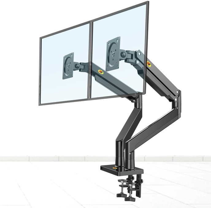 North Bayou dual monitor desk stand – fits 22 to 32 inch screens – ergonomic setup