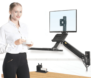 North Bayou wall-mounted standing desk for 19 to 27 inch monitors – space-saving design
