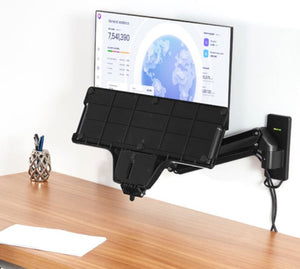 North Bayou wall-mounted standing desk for 19 to 27 inch monitors