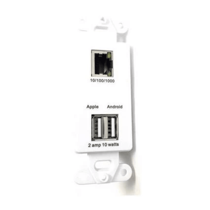 POE Texas Adapter POE Texas Gigabit In-wall dual USB (with Ethernet connector) PoE Splitter