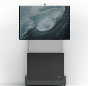 Salamander Electric Lift Wall Stand offers smooth electric height adjustment for screens up to 86", improving comfort and productivity.