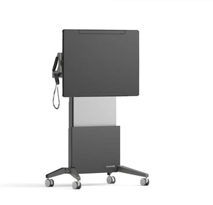 Webex Board stand with cable management, no wall mount needed, moves easily.