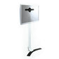 This steel-framed Salamander wall stand offers quick 5-minute assembly, integrated cable management, and a clean finish that blends into any environment.