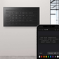 Stylish Vestaboard powered via WiFi, installed in a creative workspace.